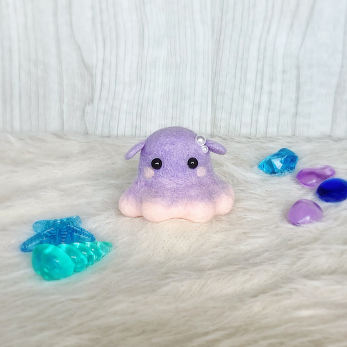 受注制作】おしゃれメンダコちゃん＊羊毛フェルト／パステルカラー／海