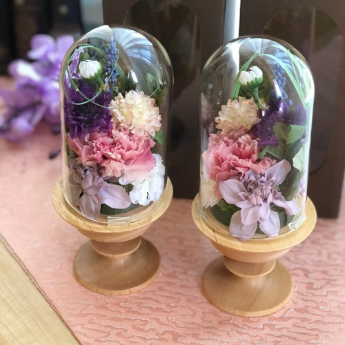 特選仏花　お供え花　花瓶付き　一対　造花無し　プリザーブドフラワー 特選仏花 花瓶付き 一対 造花無し プリザーブドフラワー