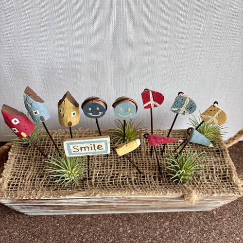 ワインコルクで作ったガーデンピック12本セット（12-F） その他