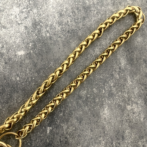Creema限定 真鍮 メンズ ウォレットチェーン キーチェーン カラビナ