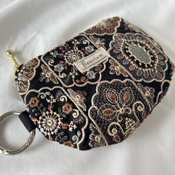 «519»◤完売◢     まんまる巾着ポーチ⸜ ෆ ⸝‍インド刺繍リボン 519»◤完売◢ まんまる巾着ポーチ⸜ ෆ ⸝‍インド刺繍リボン