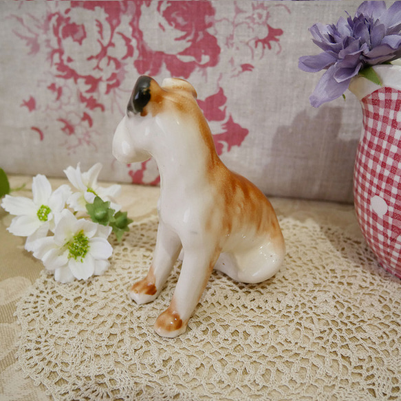 ヴィンテージ　陶器の犬　D-2 4枚目の画像