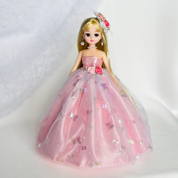 【はる】3着おまとめ❁⃘378リカちゃん服 ハンドメイド ドレス4点セット リカちゃんサイズ 初めてドレス4点セット ハンドメイド服 ドール