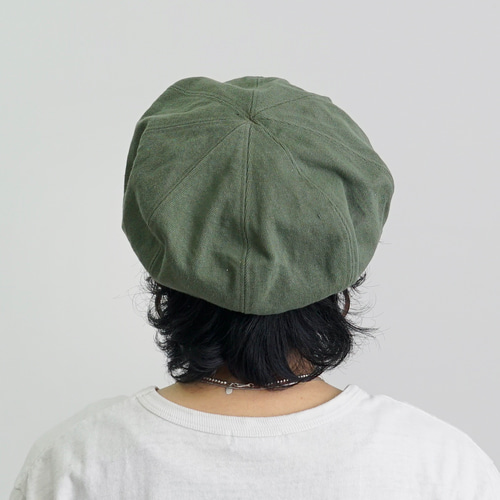 ミリタリーベレー帽/ミリタリーカーキ/岡山県産 ベレー帽