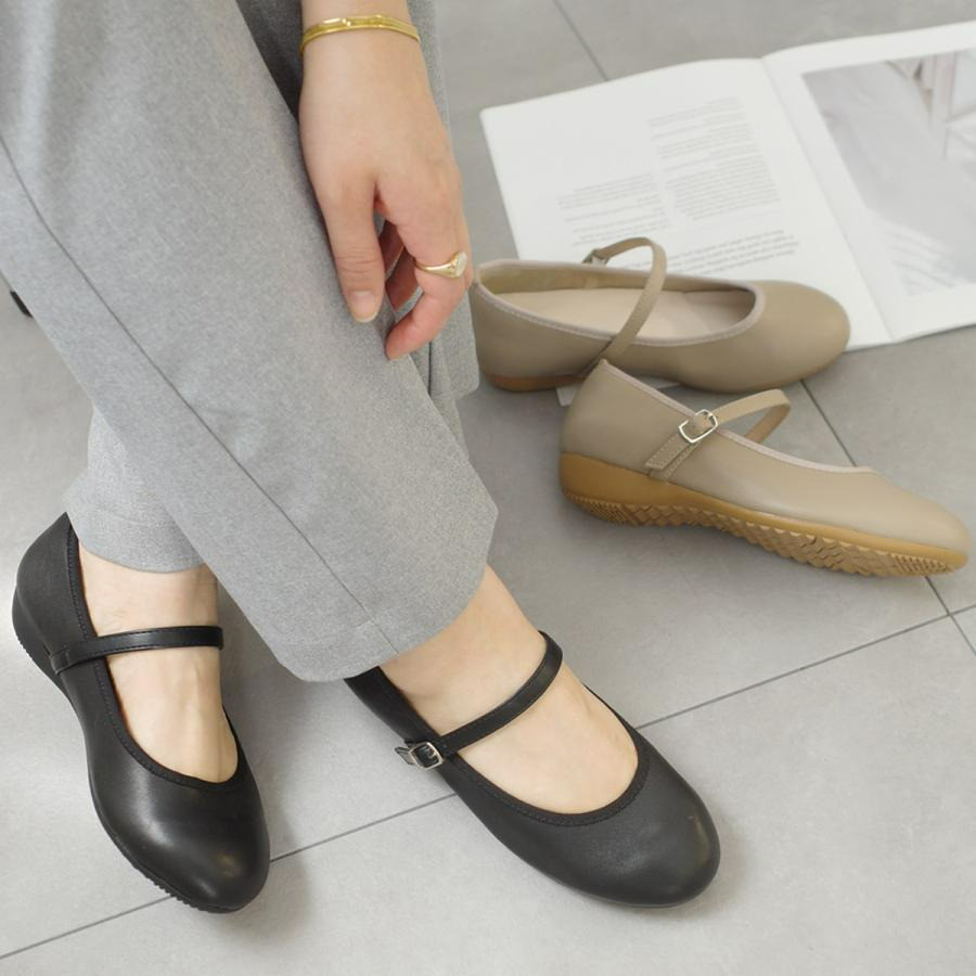 足馴染みと上質な質感が魅力 スニーカー感覚で履ける本革コンフォートパンプス / XY-H3064