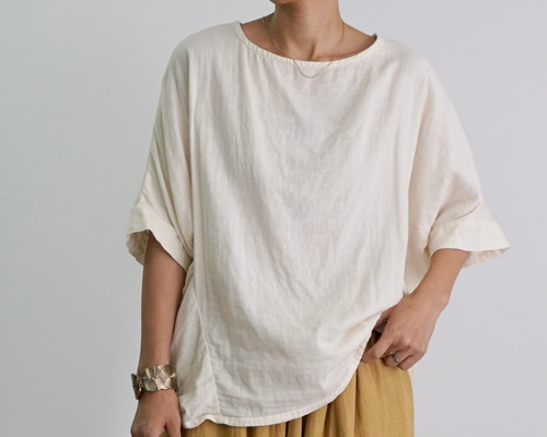 専用　UZUiRO　ウズイロ　バルーンタックガーゼTシャツ バルーンタックガーゼTシャツ | ネイビー - UZUiRO(ウズイロ