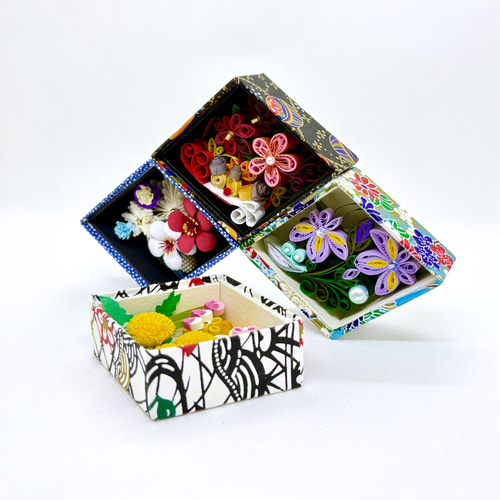 四季彩・季節の箱庭【春夏秋冬4箱セット】 立体・オブジェ 手づくり和