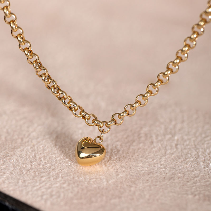 [ヘイズジュエリー] ロック スイートハートシリーズ 18Kゴールド トレンディ ファンシー プレーンゴールドチェーン 2色電気
