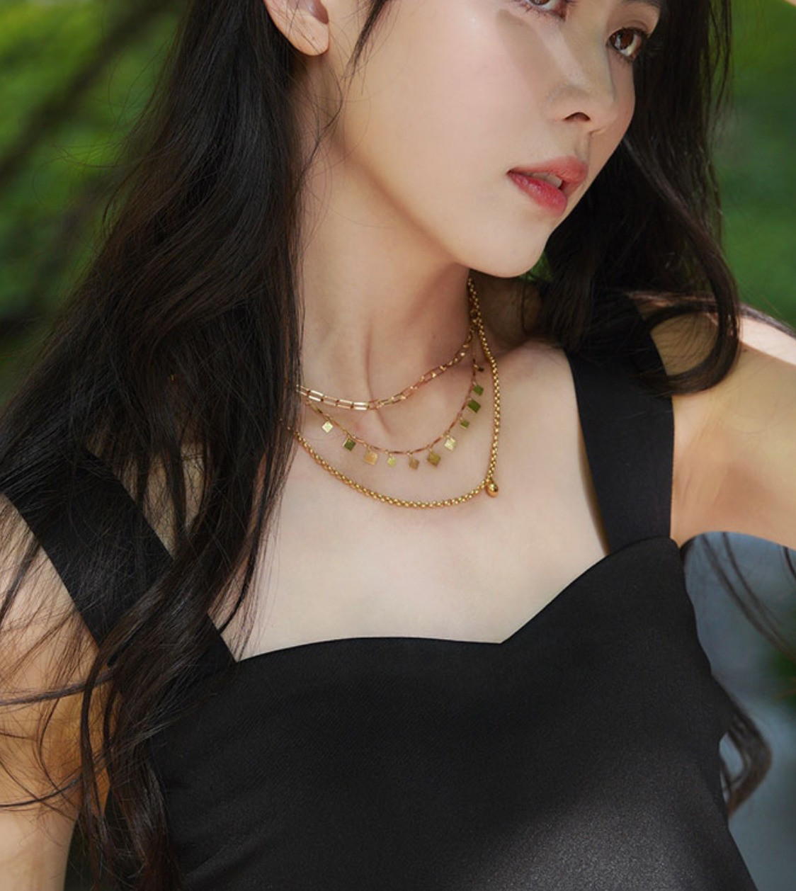 [ヘイズジュエリー] ロック スイートハートシリーズ 18Kゴールド トレンディ ファンシー プレーンゴールドチェーン 2色電気