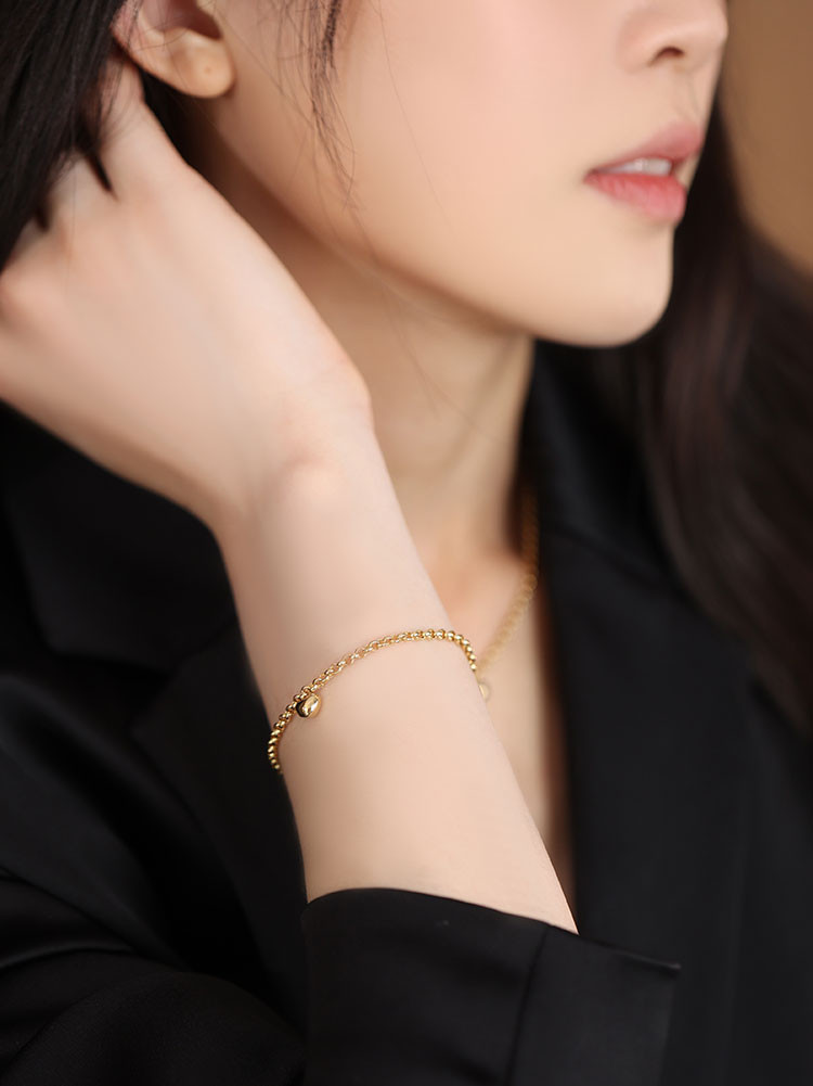 [ヘイズジュエリー] ロック スイートハートシリーズ 18Kゴールド トレンディ ファンシー プレーンゴールドチェーン 2色電気