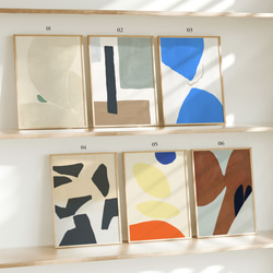 キャンバスパネル_モノトーン キャンバスアート 3枚セット 抽象画300