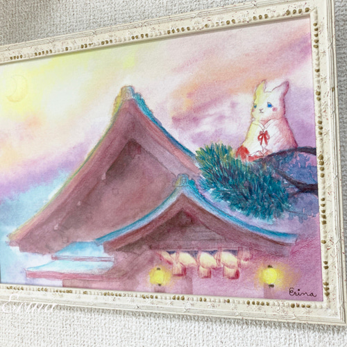 神在月の出雲大社とうさぎさん ポスター イラスト Erina 通販 19518528