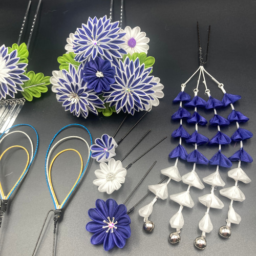 【美品】七五三　かんざし　正絹 正絹羽二重つまみ細工七五三髪飾り かんざし ふひと 通販