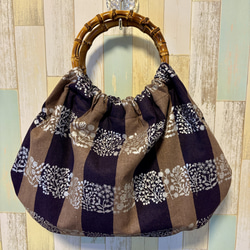 リンググラニーバッグ バンブー エチノ生地 pepe ブラック グラニー