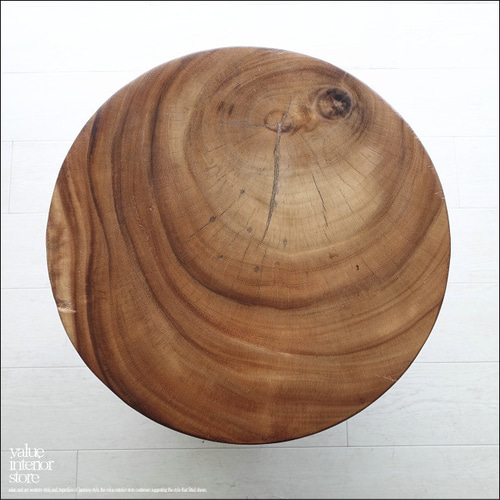 モンキーポッド無垢材 スツールDeux 椅子 花台 ベンチ 丸太スツール