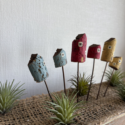 ワインコルクで作ったガーデンピック6本セット（6-H） その他