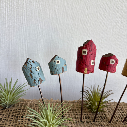 ワインコルクで作ったガーデンピック6本セット（6-H） その他