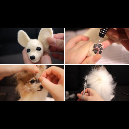 猫 犬 羊毛フェルトブローチ オーダー受付 羊毛フェルト☆額入り犬猫ちゃんオーダーメイド受付中☆ - もふもふ