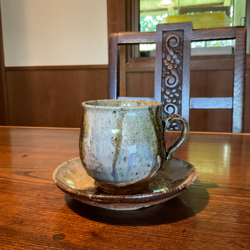 唐津焼 朝鮮唐津カップ＆ソーサー／コーヒーカップ マグカップ 藤ノ木