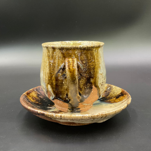 唐津焼 朝鮮唐津カップ＆ソーサー／コーヒーカップ マグカップ 藤ノ木