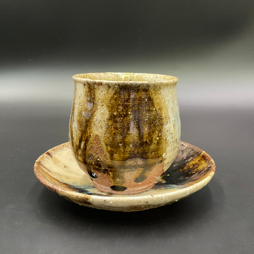 唐津焼 朝鮮唐津カップ＆ソーサー／コーヒーカップ マグカップ 藤ノ木