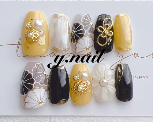 ネイルチップ/成人式ネイル/振袖ネイル/前撮りネイル/和装ネイル