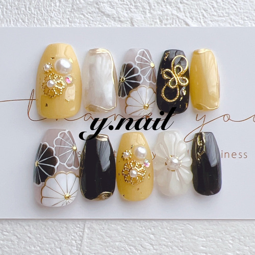 ネイルチップ/成人式ネイル/振袖ネイル/前撮りネイル/和装ネイル