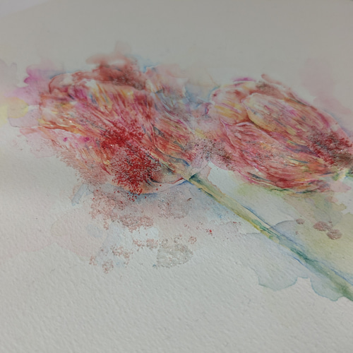 【水彩画・原画】炎のように 原画】炎のように