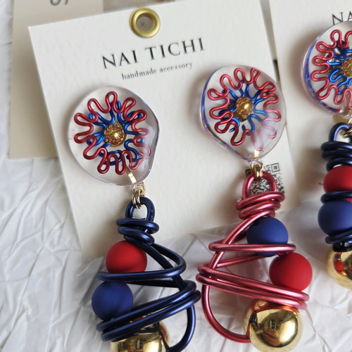 うねうねミャクミャクカラーピアス/イヤリング 大阪関西万博期間限定