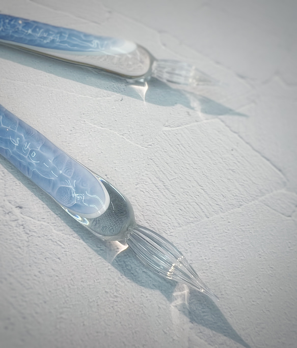 新作！Sea glass pen　ライトブルー 6枚目の画像