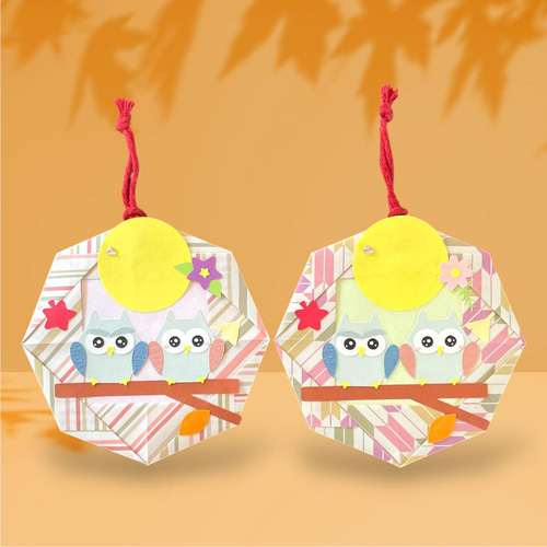 敬老の日 折り紙ミニリース 折り紙ハンドメイド メッセージカード