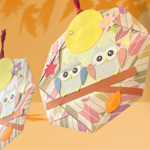 敬老の日 折り紙ミニリース 折り紙ハンドメイド メッセージカード