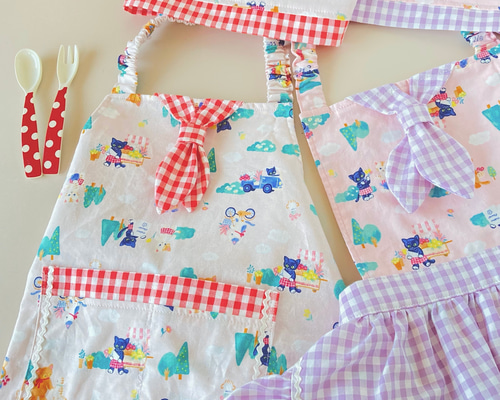 MARCHE' DE SOEUR 種蒔のエプロン&三角スカーフセット MARCHE' DE