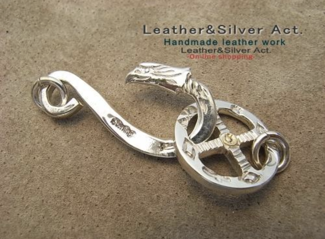 メディスンホイール　イーグルフック　ネックレス金具　シルバーチェーンオリジナルシルバーチェーン金具　パーツ　カスタム