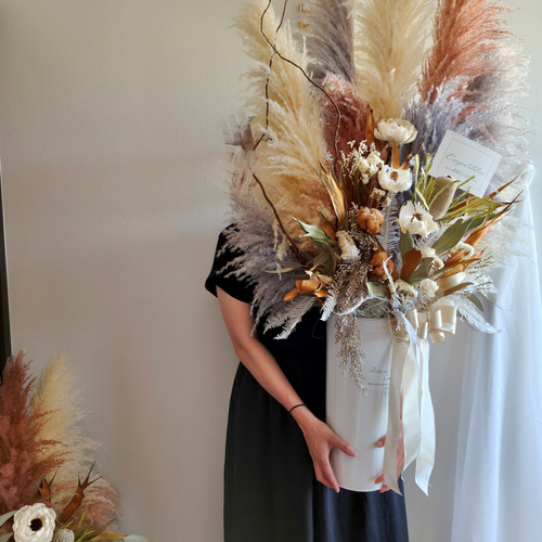 オーダー特大ボリューミーなドライフラワーのお祝い花 スタンド花