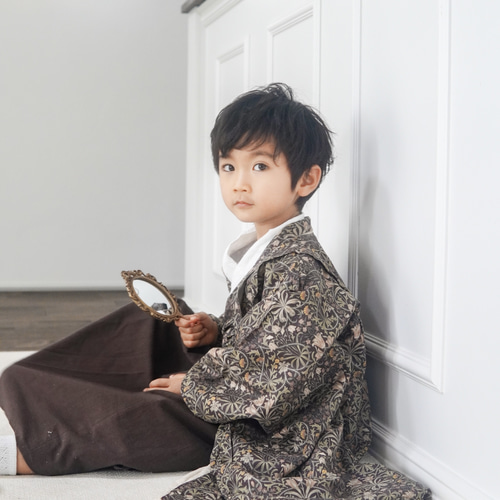 七五三着物レンタル】5歳 子供着物 リバーシブル羽織袴「10泊11日
