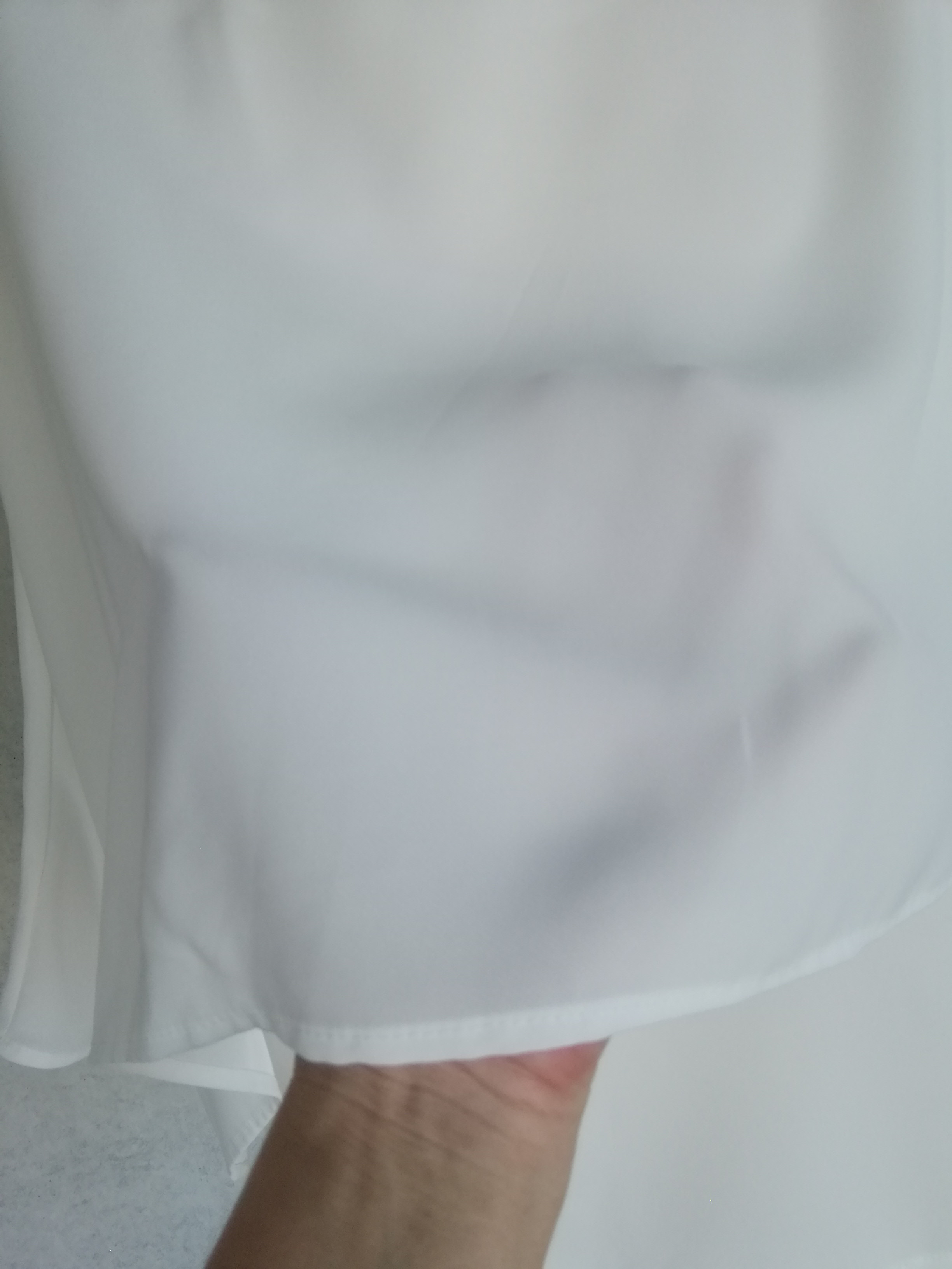 日本製《S～3L》夏に涼しく着られるケープデザインノースリーブ白ブラウス 127301-10｜詳細画像