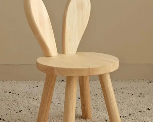 椅子 チェア 木製 ラビット スツール うさぎ おしゃれ 持ち運び可能