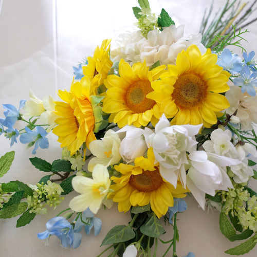 ひまわりのウェディング・ブーケ ブーケ flowerparty 通販 19520503