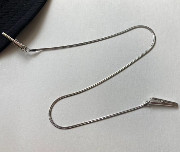 帽子クリップ　羽織留め　チェーン　ゴールド　金　ステンレス　長羽織　レース　薄羽織　クリップ　羽織紐 1枚目の画像