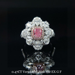 天然ピンクダイヤモンド リング　GIA 天然ピンクダイヤモンド リング GIA GIA鑑定書付き 天然ピンク