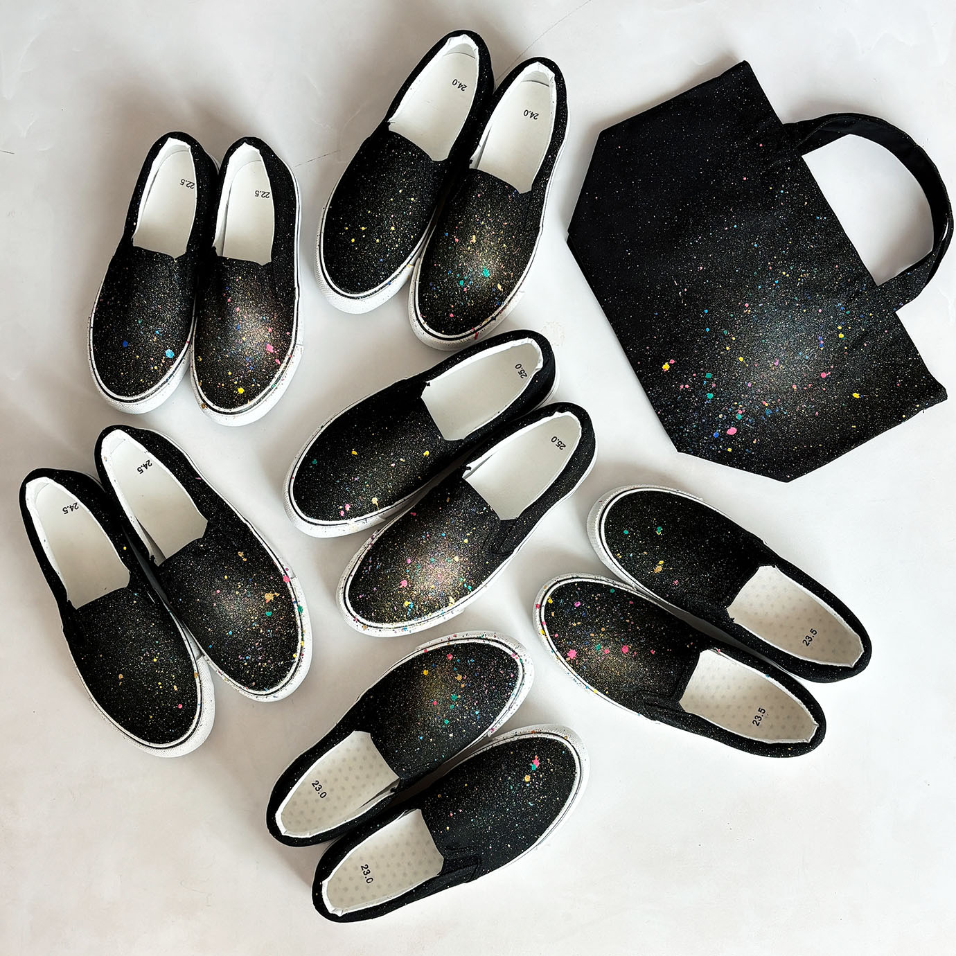 《7作品限定デザイン》スニーカー「 Ten 」 1点1点デザインが違う世界で1つのスリッポン！（2E）【3日以内発送】