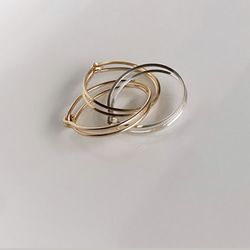 【期間限定】【夏の福袋no.4】Classy3連リング&Clearブレスレット 14kgf silver925 16枚目の画像