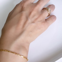 【期間限定】【夏の福袋no.4】Classy3連リング&Clearブレスレット 14kgf silver925 3枚目の画像