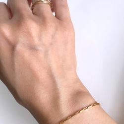 【期間限定】【夏の福袋no.4】Classy3連リング&Clearブレスレット 14kgf silver925 4枚目の画像