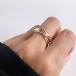 【期間限定】【夏の福袋no.4】Classy3連リング&Clearブレスレット 14kgf silver925 19枚目の画像