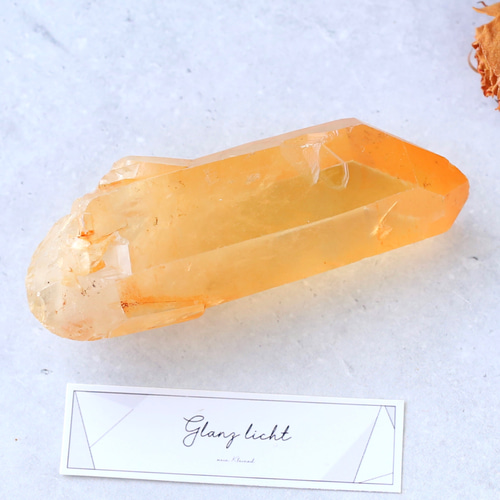 タンジェリンクォーツ 蜜柑水晶 天然石 水晶 鉱物 一点物 健康 その他
