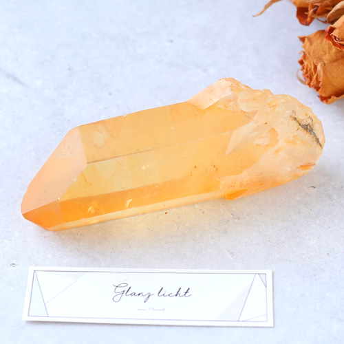 タンジェリンクォーツ 蜜柑水晶 天然石 水晶 鉱物 一点物 健康 その他