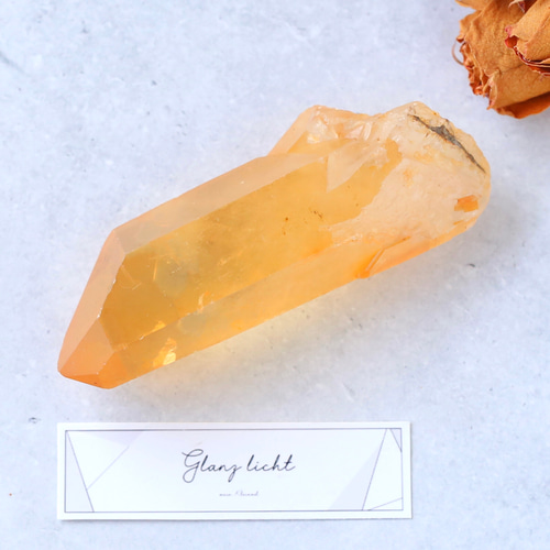 タンジェリンクォーツ 蜜柑水晶 天然石 水晶 鉱物 一点物 健康 その他