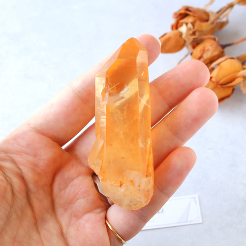 タンジェリンクォーツ 蜜柑水晶 天然石 水晶 鉱物 一点物 健康 その他